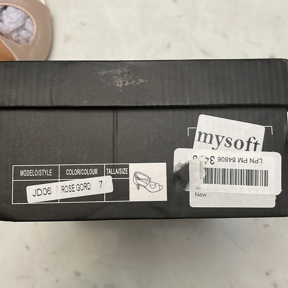 Women’s Mysoft Open Toe Stilettos, Size 7. Soft pink color. Never worn. - Picture 6 of 6